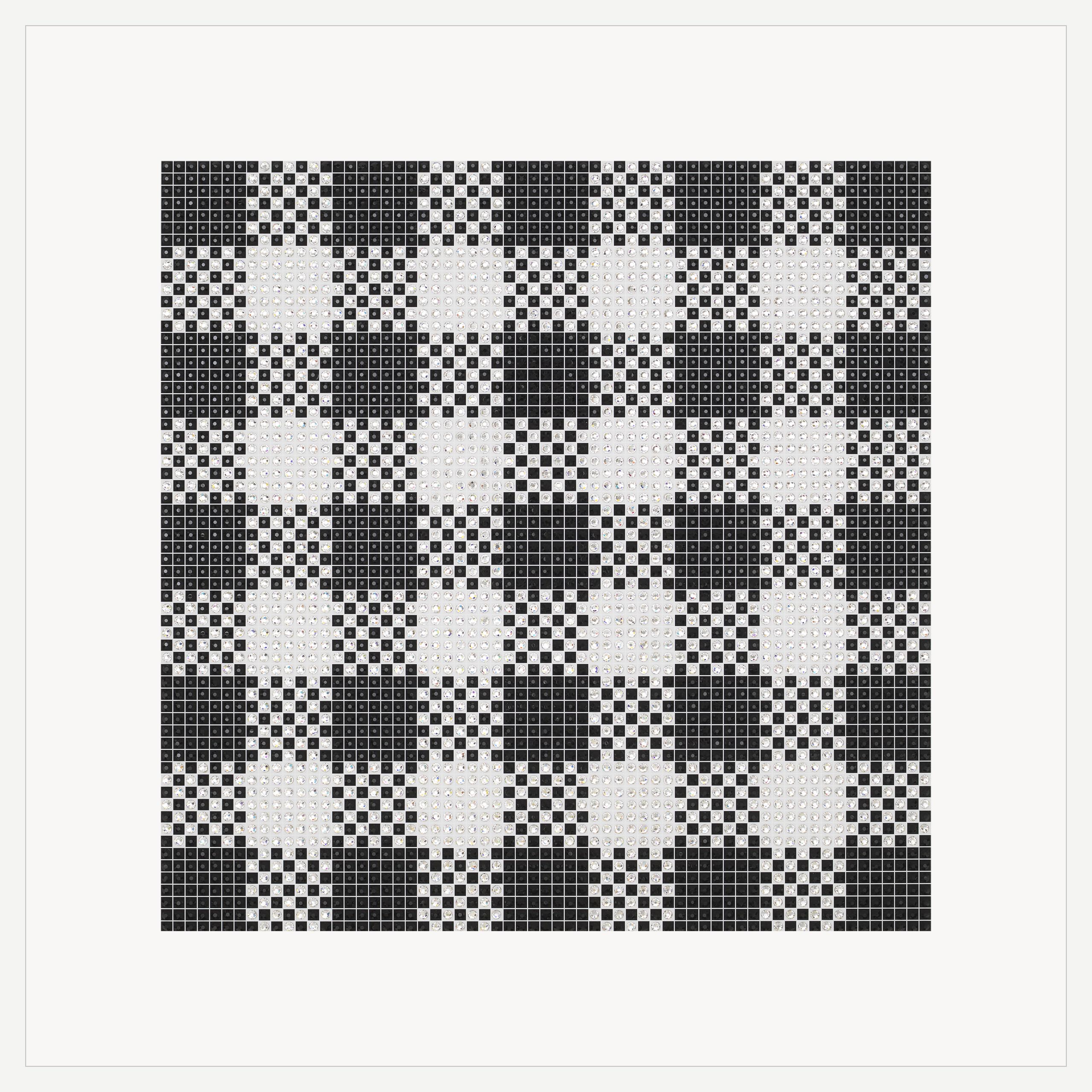 Black Gingham - crystal art by Julia Roshkow