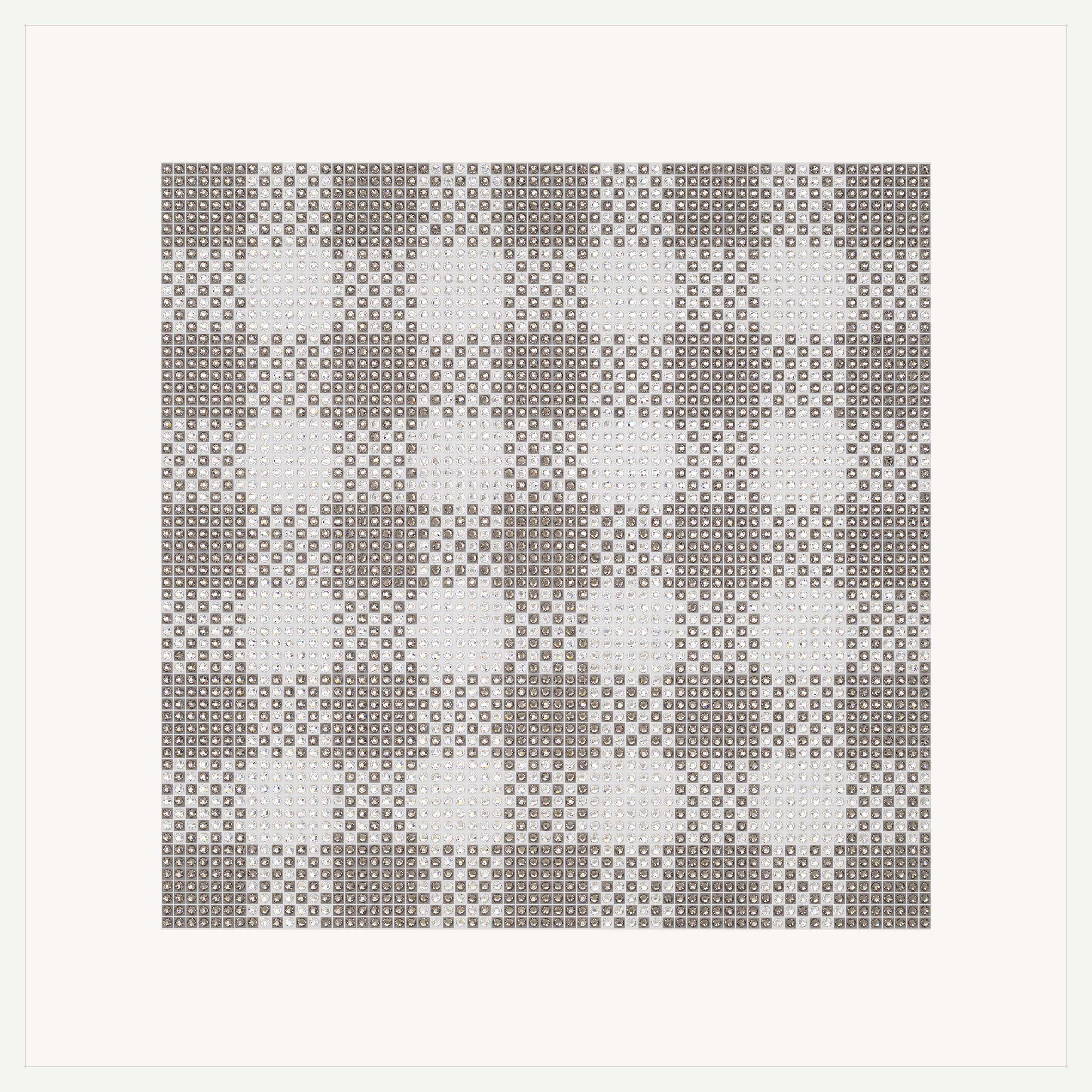 Gray Gingham - crystal art by Julia Roshkow