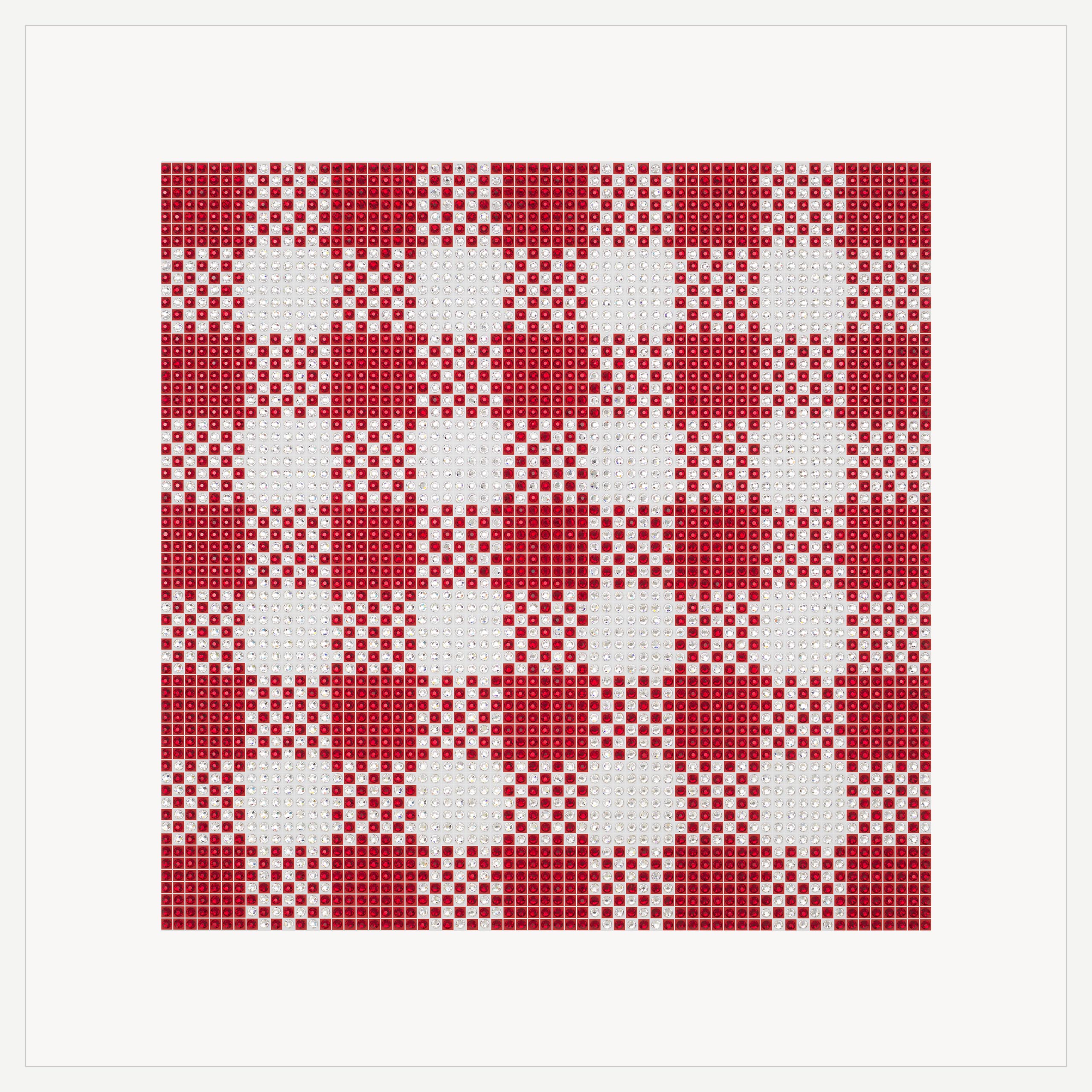 Red Gingham - crystal art by Julia Roshkow