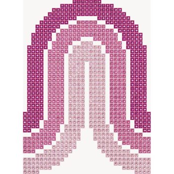 Curve - Pink - crystal art by Julia Roshkow